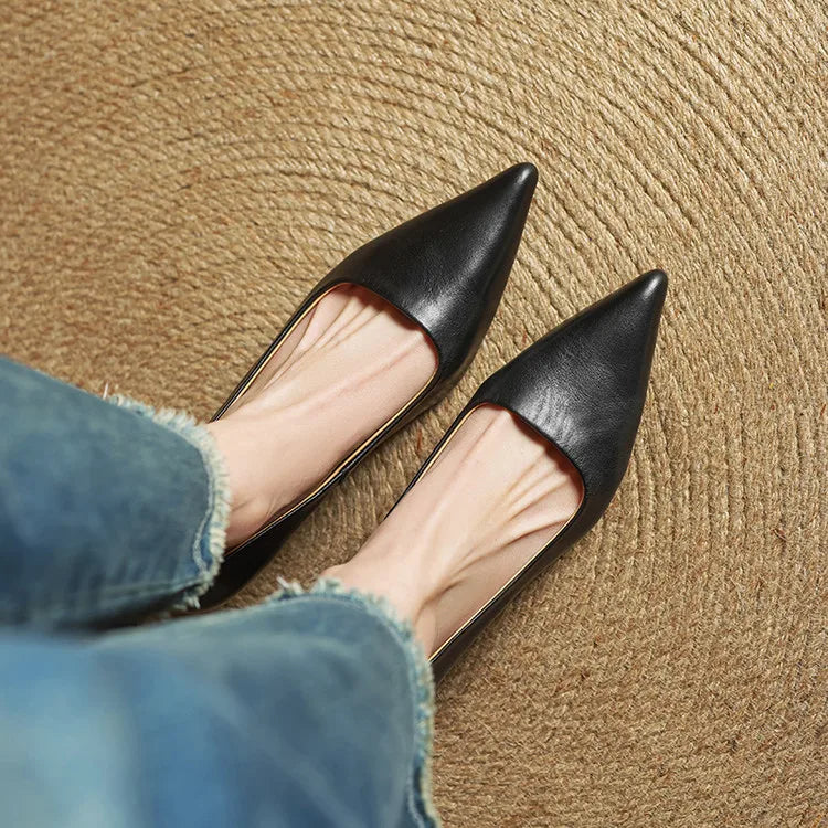 Tacones de cuero