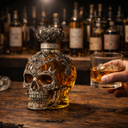 Botella de whisky - Edición de calaveras