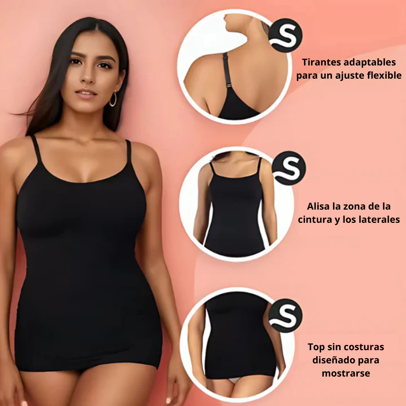 Top Moldeador 1+1 GRATIS con ajuste ceñido sin costuras