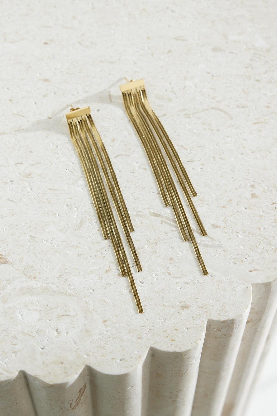 Pendientes Glam chapados en oro de 18k