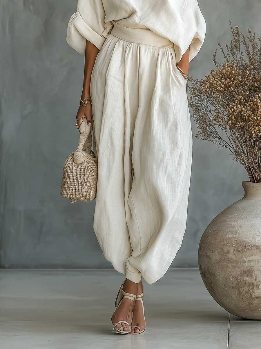 Eleonora — Elegante conjunto de dos piezas con un solo hombro