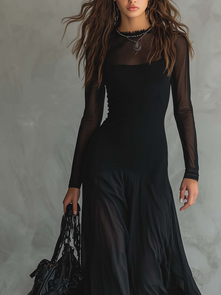 Vestido elegante de Tul Negro