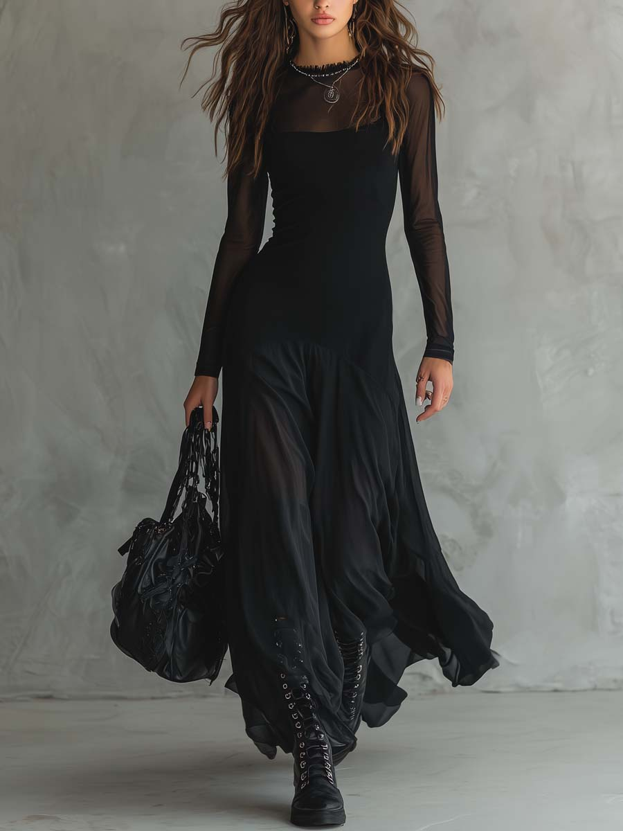 Vestido elegante de Tul Negro