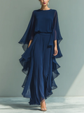 Aurora | Elegante vestido de gasa con volantes