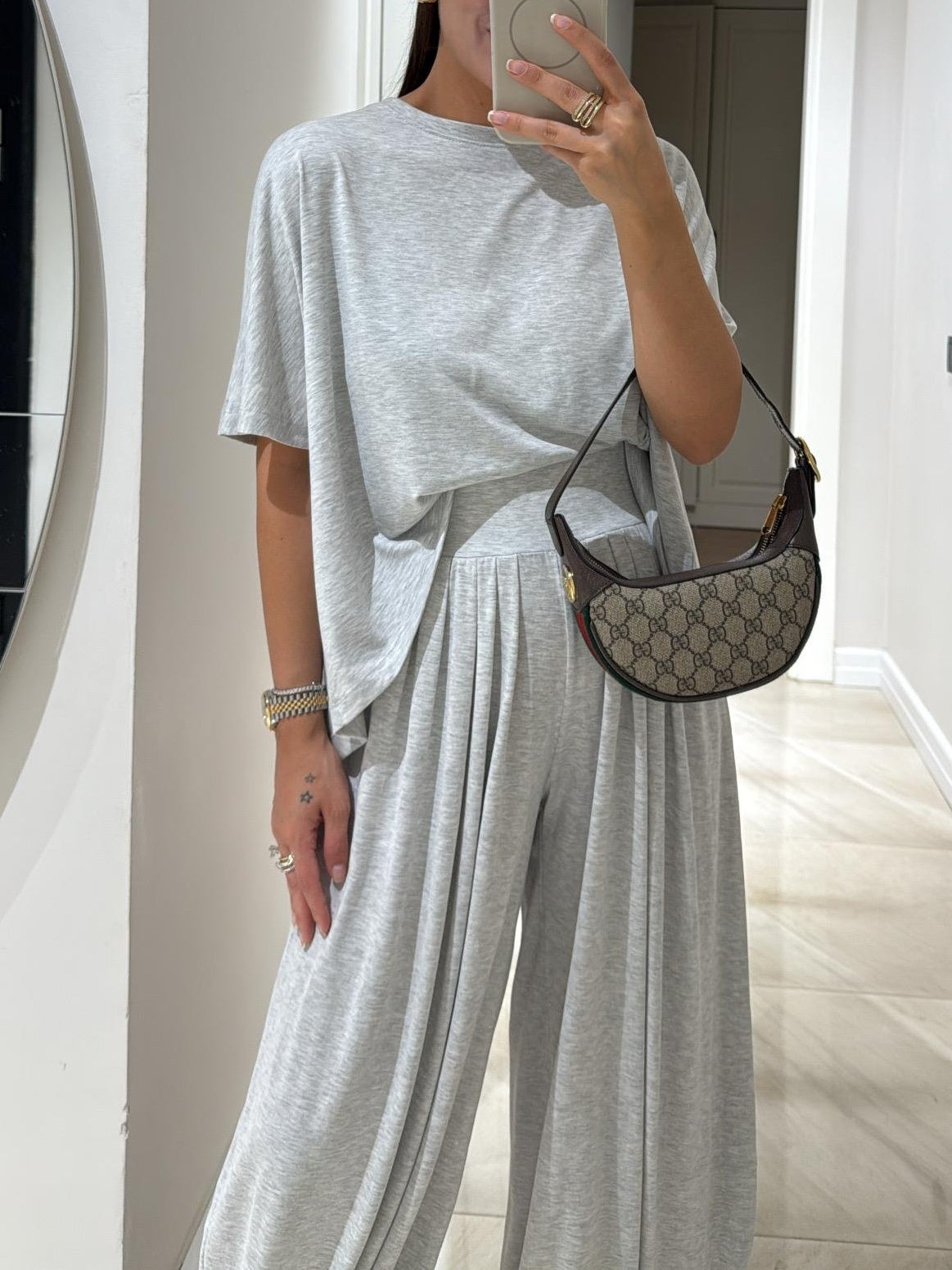 Conjunto de top y pantalón ancho