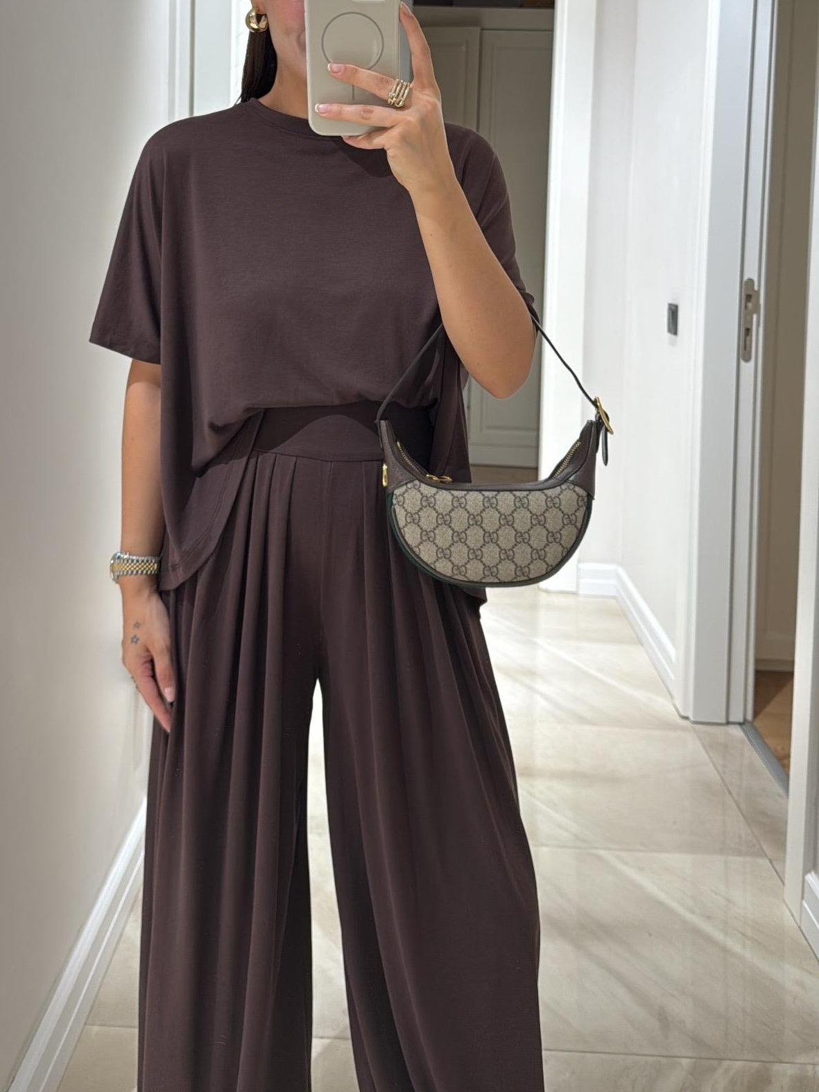 Conjunto de top y pantalón ancho