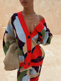 Chaqueta de punto con estampado
