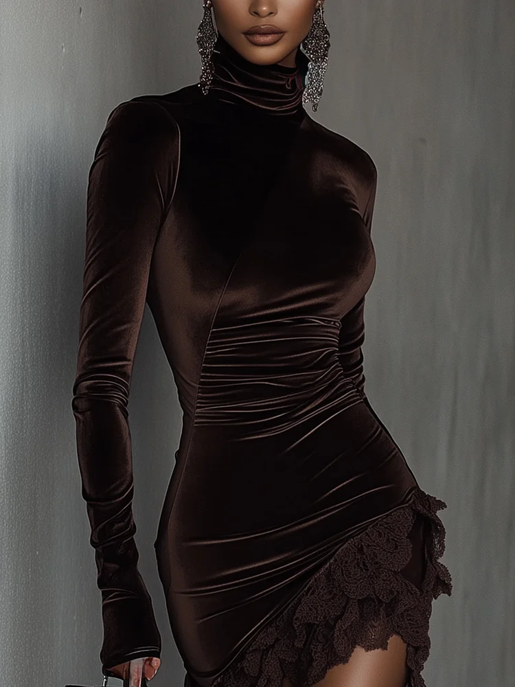 Vestido corto terciopelo