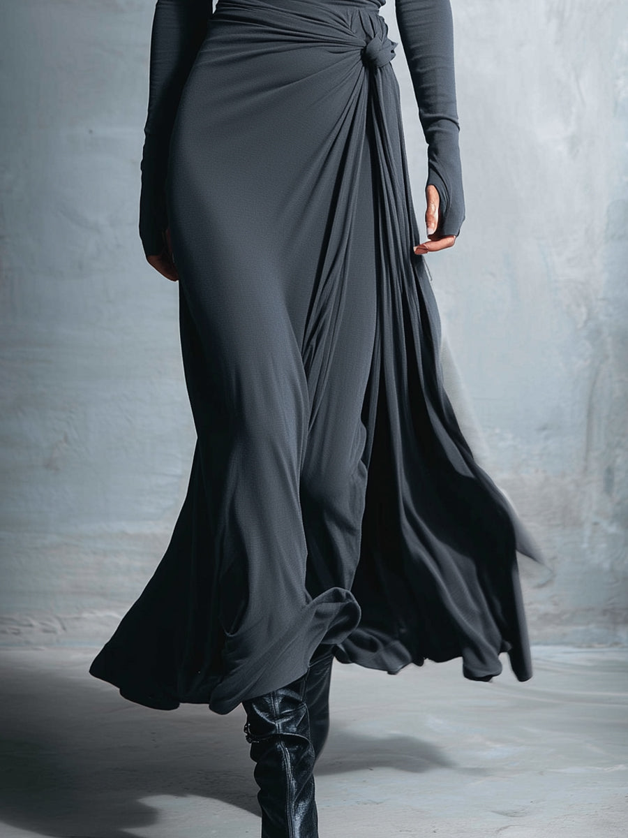 Vestido con nudo envolvente