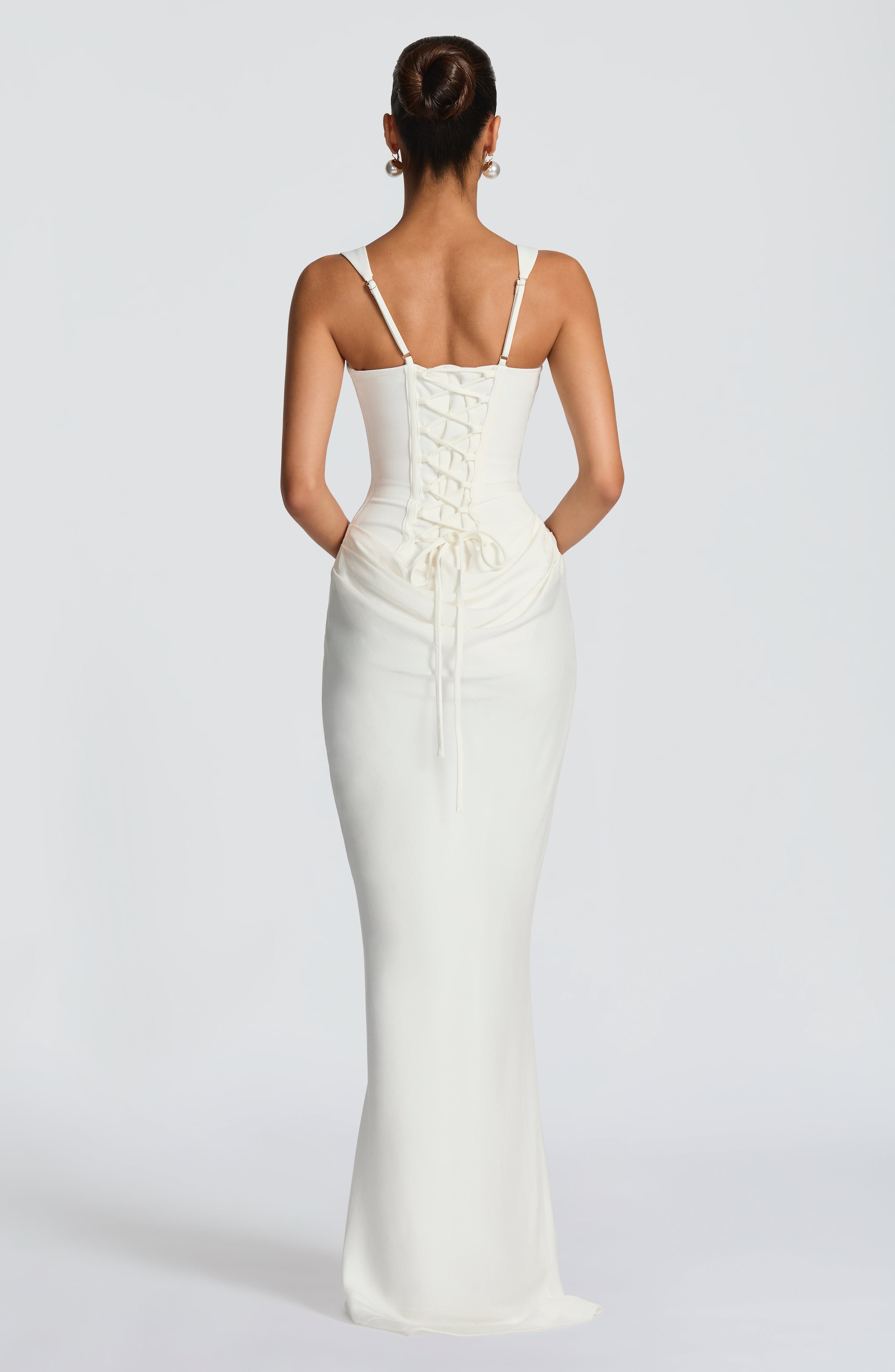 VESTIDO MAXI CORSET ENTALLADO