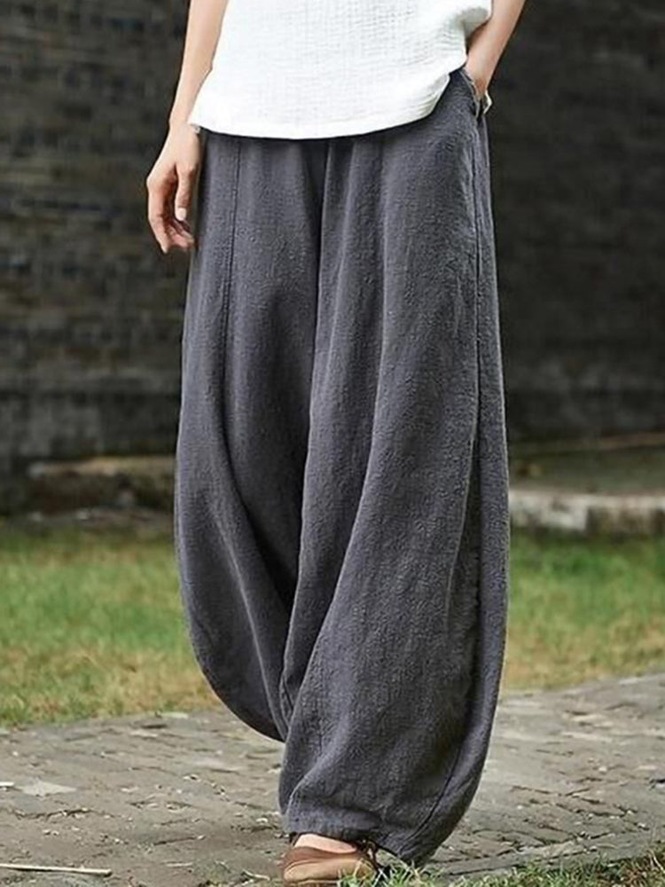 Pantalones con bolsillos lisos y farol