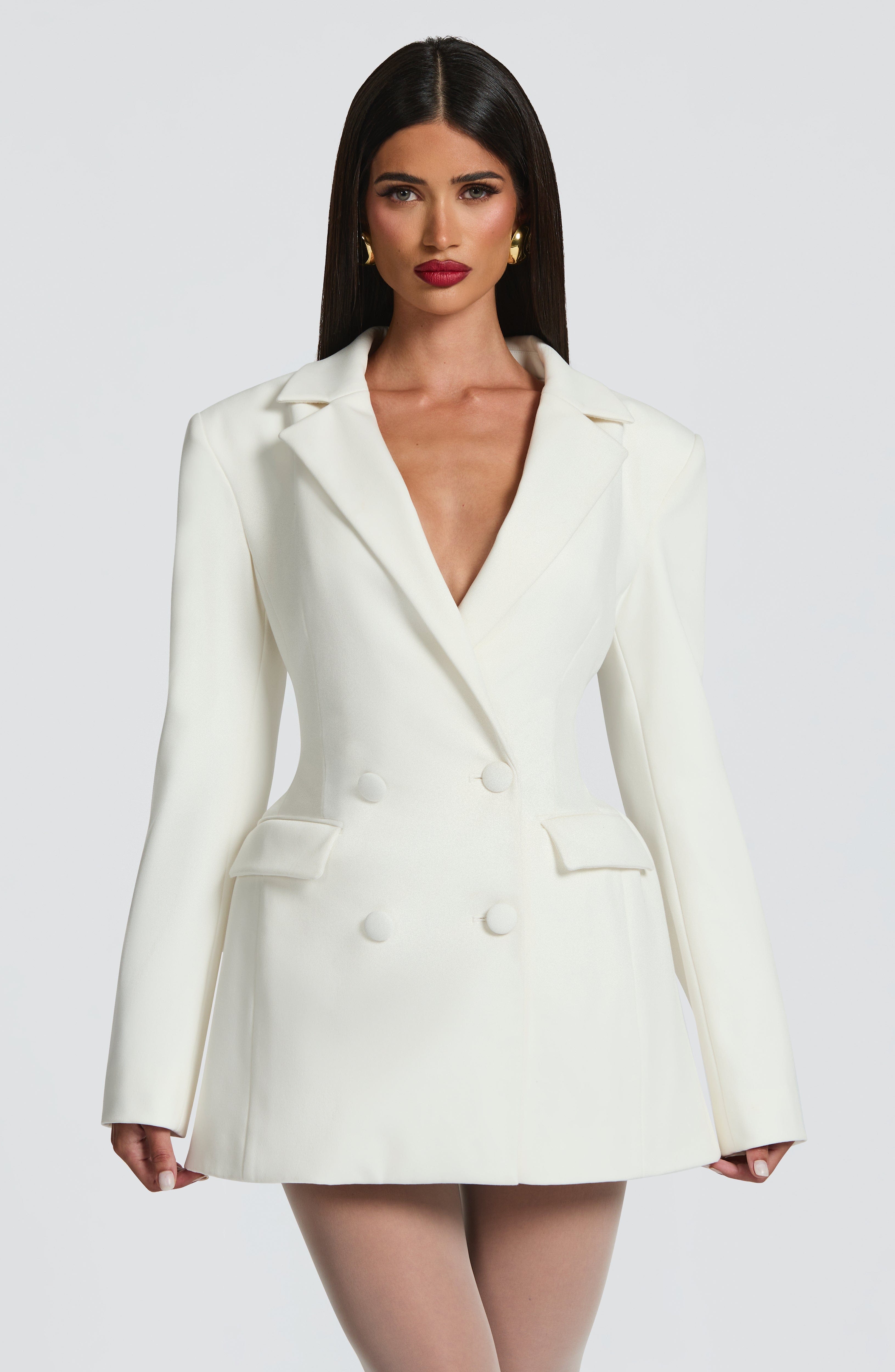 VESTIDO BLAZER MINI ENTALLADO