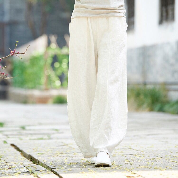 Pantalones con bolsillos lisos y farol