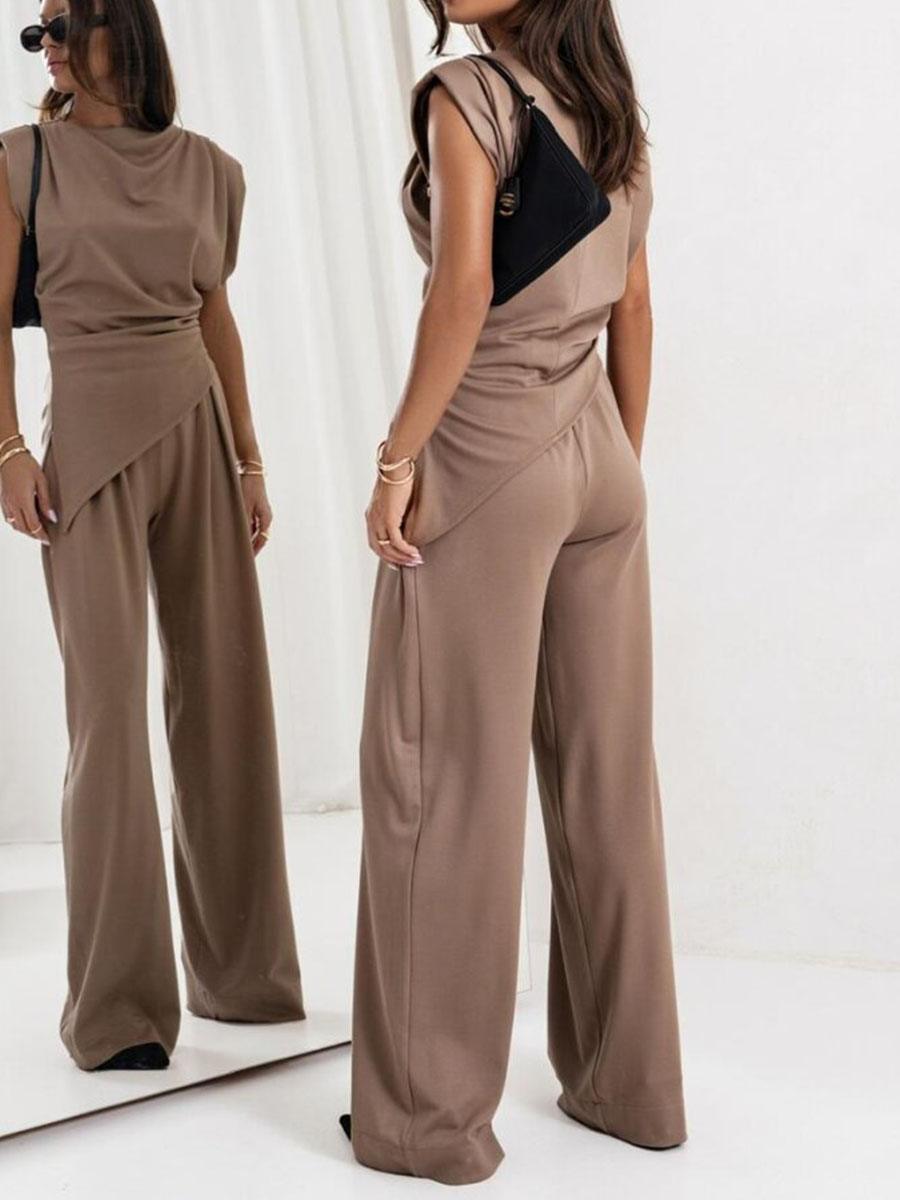 Conjunto sin mangas irregular