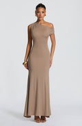VESTIDO MAXI ASIMÉTRICO ESPALDA ABIERTA