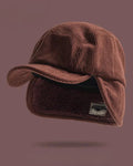 Gorro de punto acanalado con orejeras