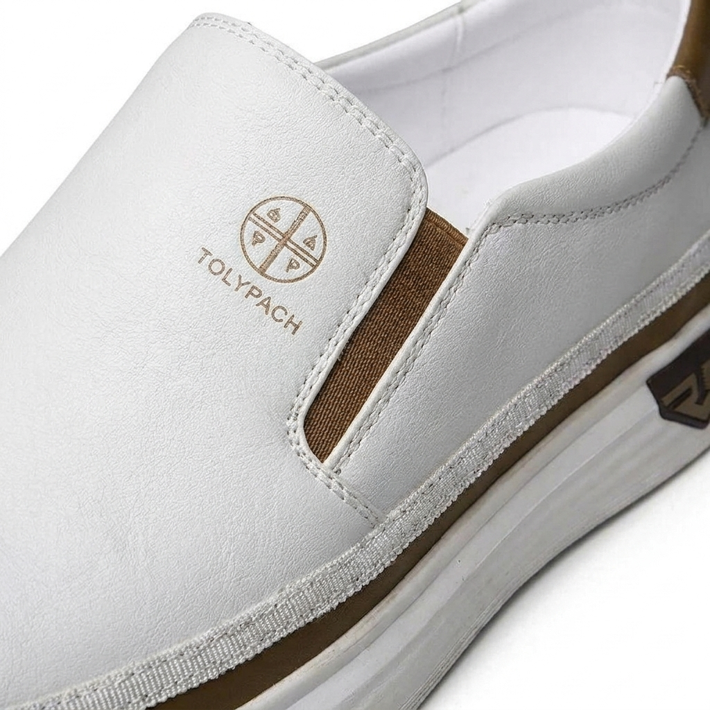 TURÍN – Zapatillas deportivas de cuero sin cordones para hombre