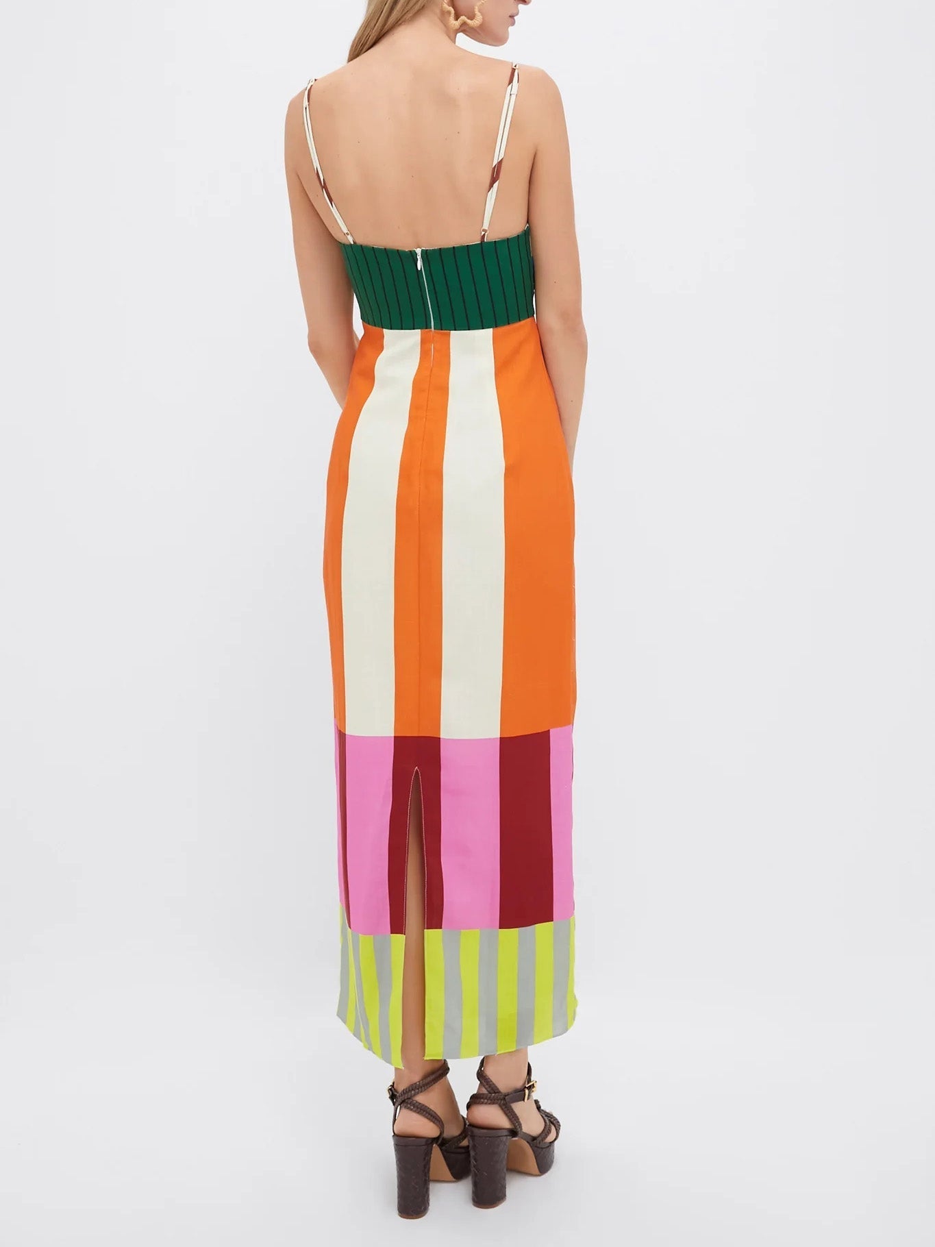 VESTIDO RAYAS GEOMETRICAS MULTICOLOR