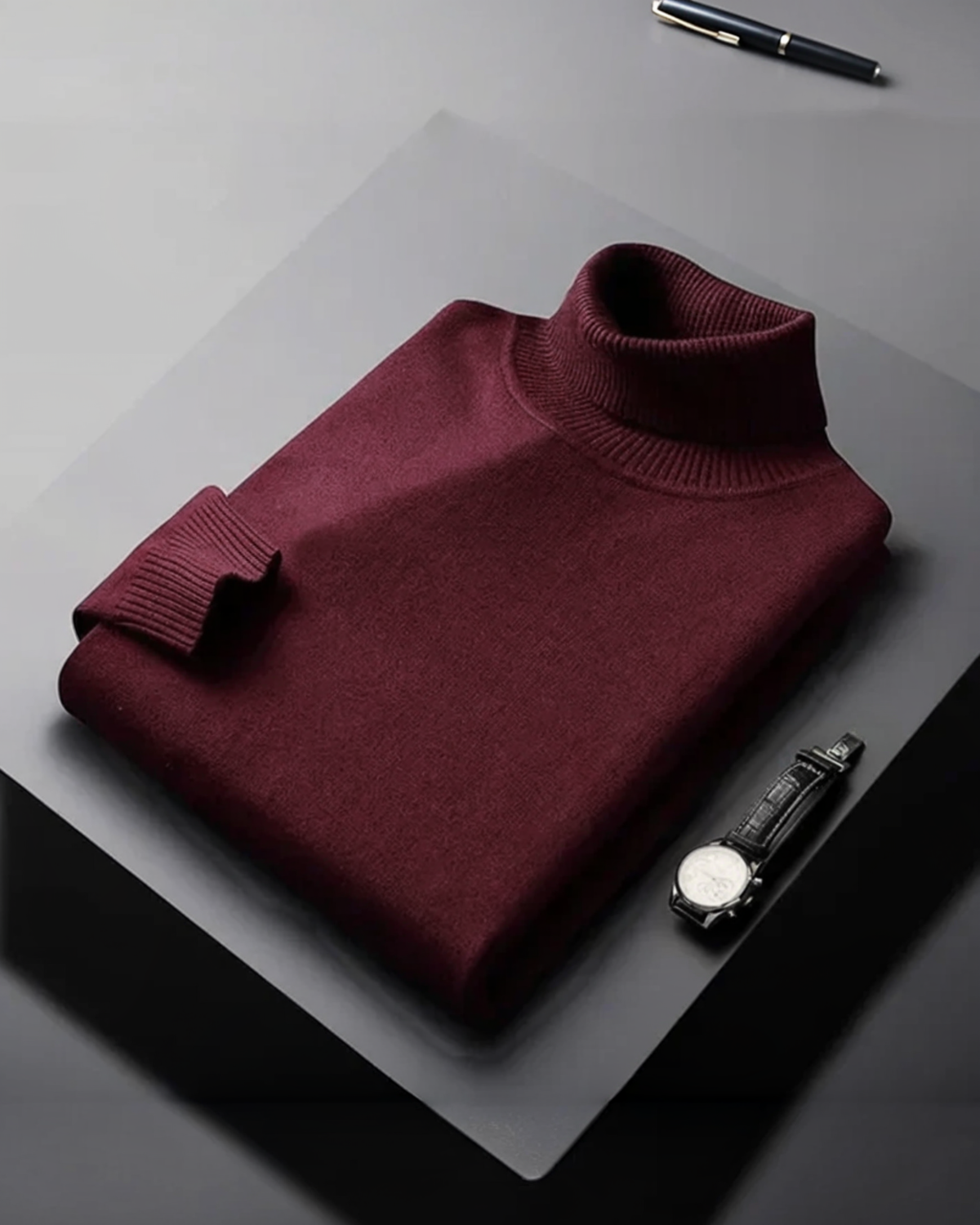 Suéter de cachemira cuello alto