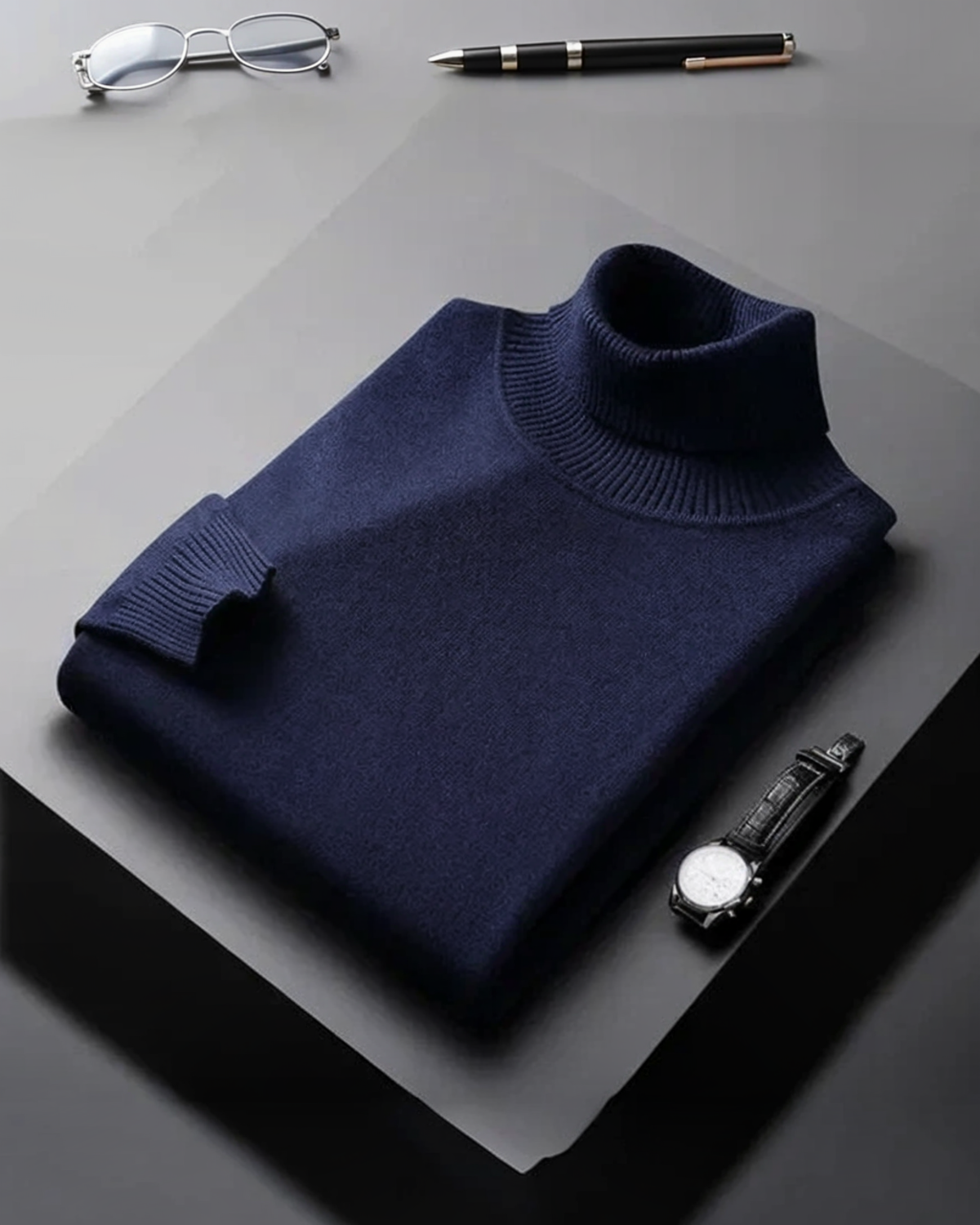 Suéter de cachemira cuello alto
