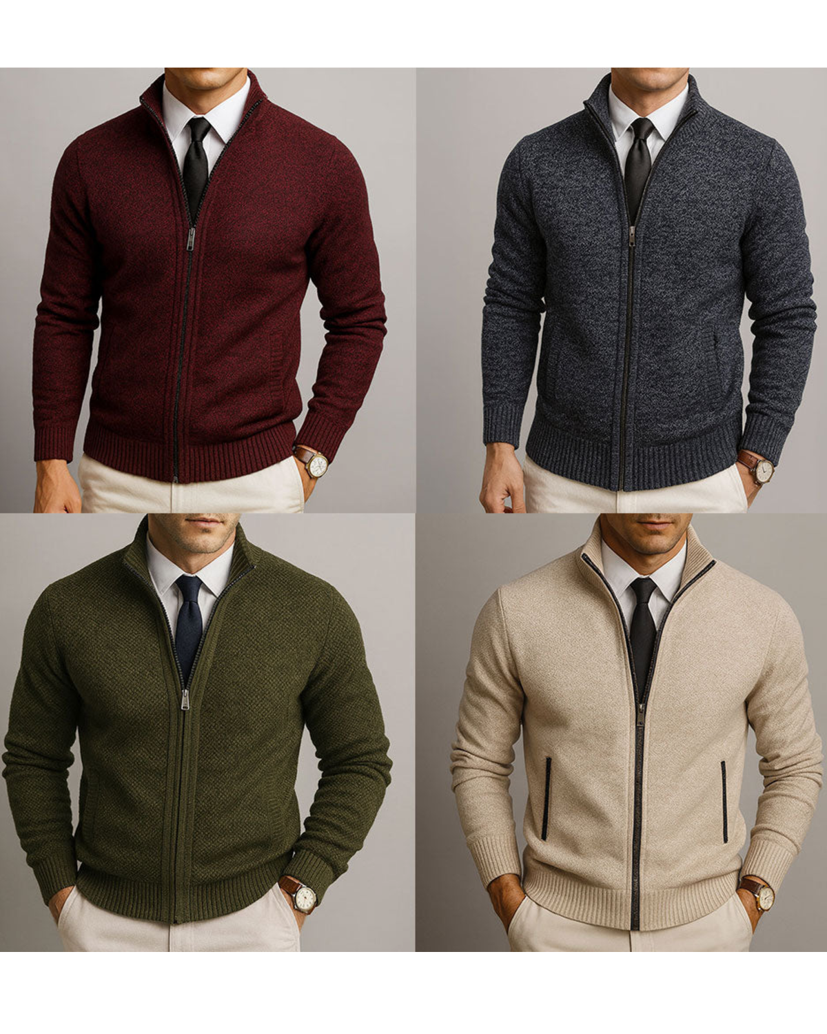Cárdigan de lana merino hombre