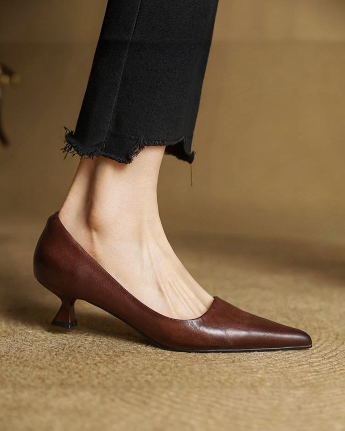Tacones de cuero