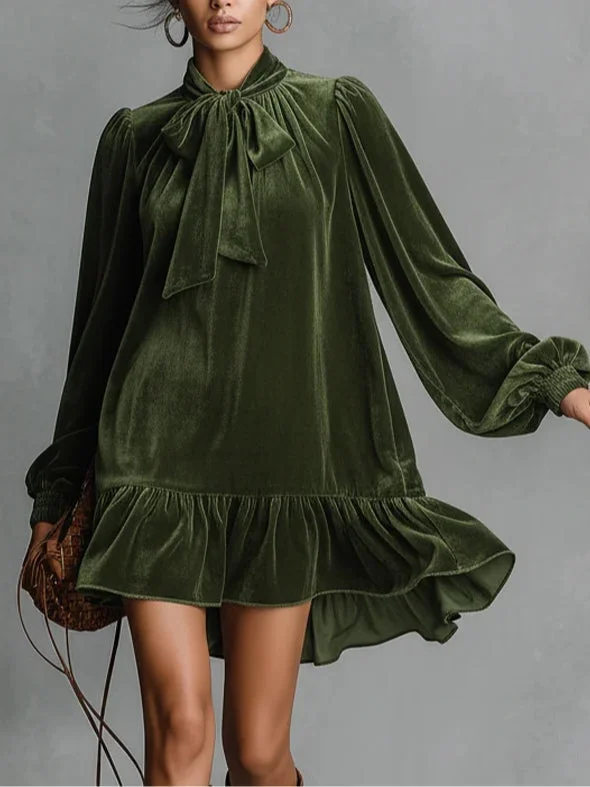 Vestido holgado de terciopelo