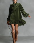 Vestido holgado de terciopelo