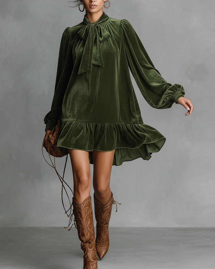 Vestido holgado de terciopelo