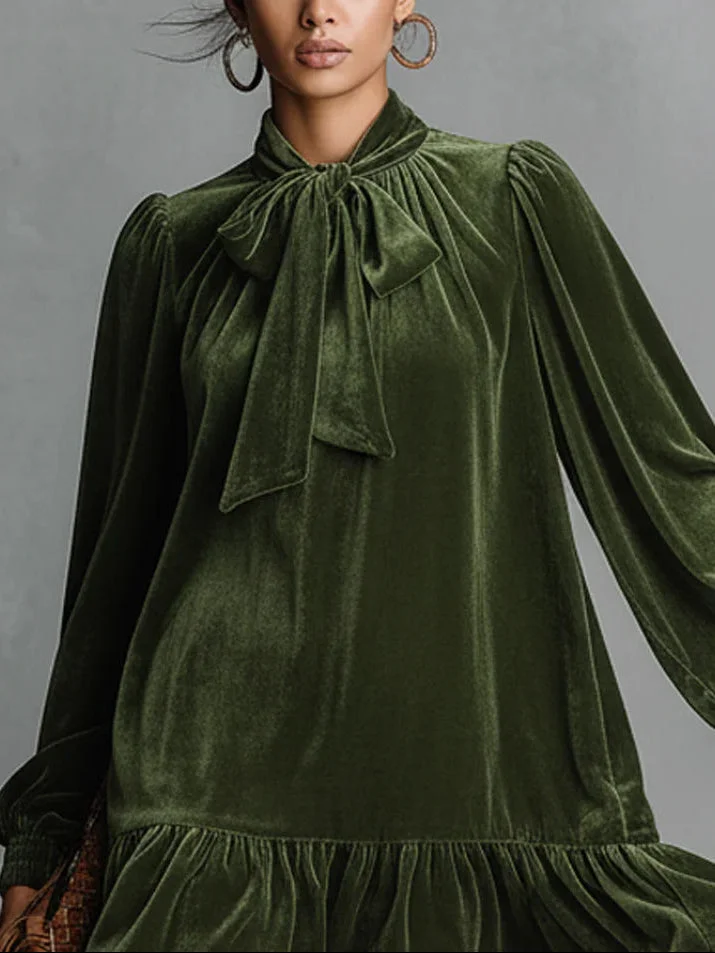 Vestido holgado de terciopelo