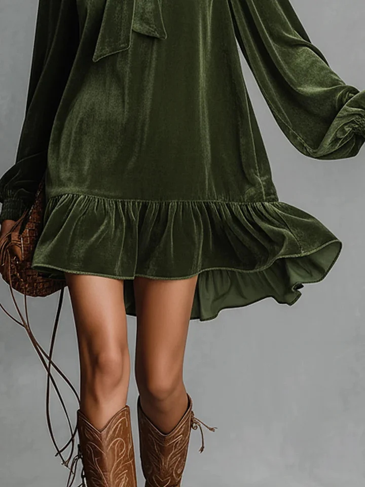 Vestido holgado de terciopelo