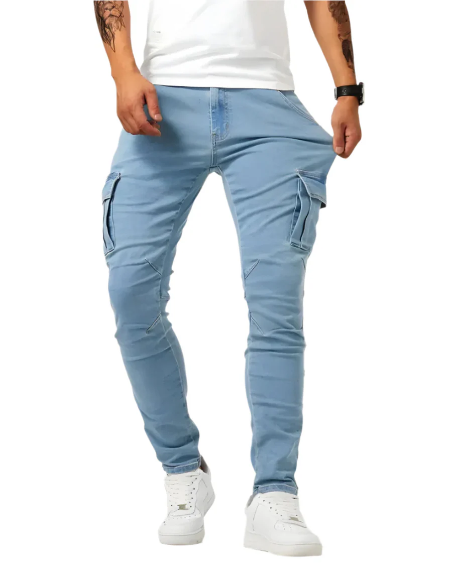 Pantalón cargo elástico