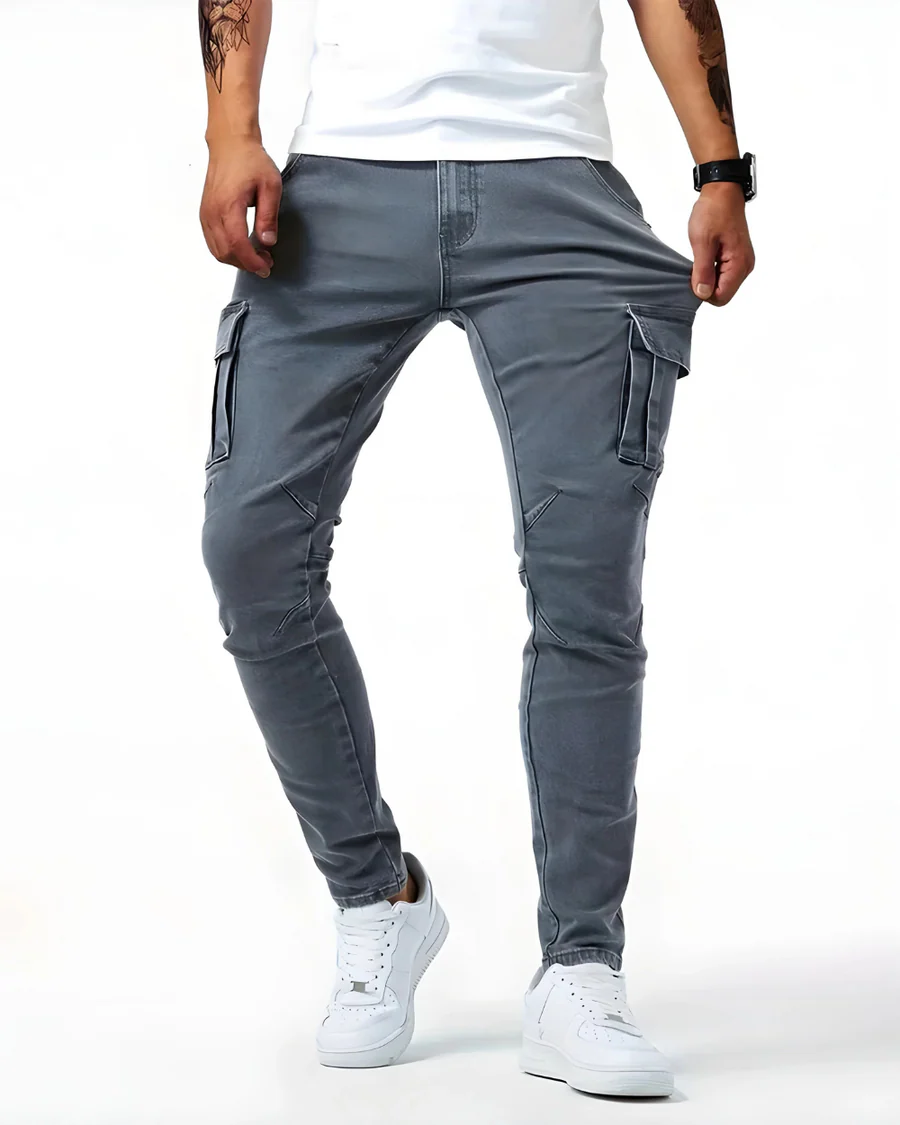 Pantalón cargo elástico