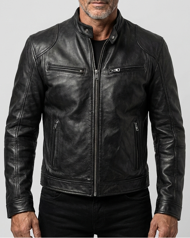 Chaqueta de cuero atemporal