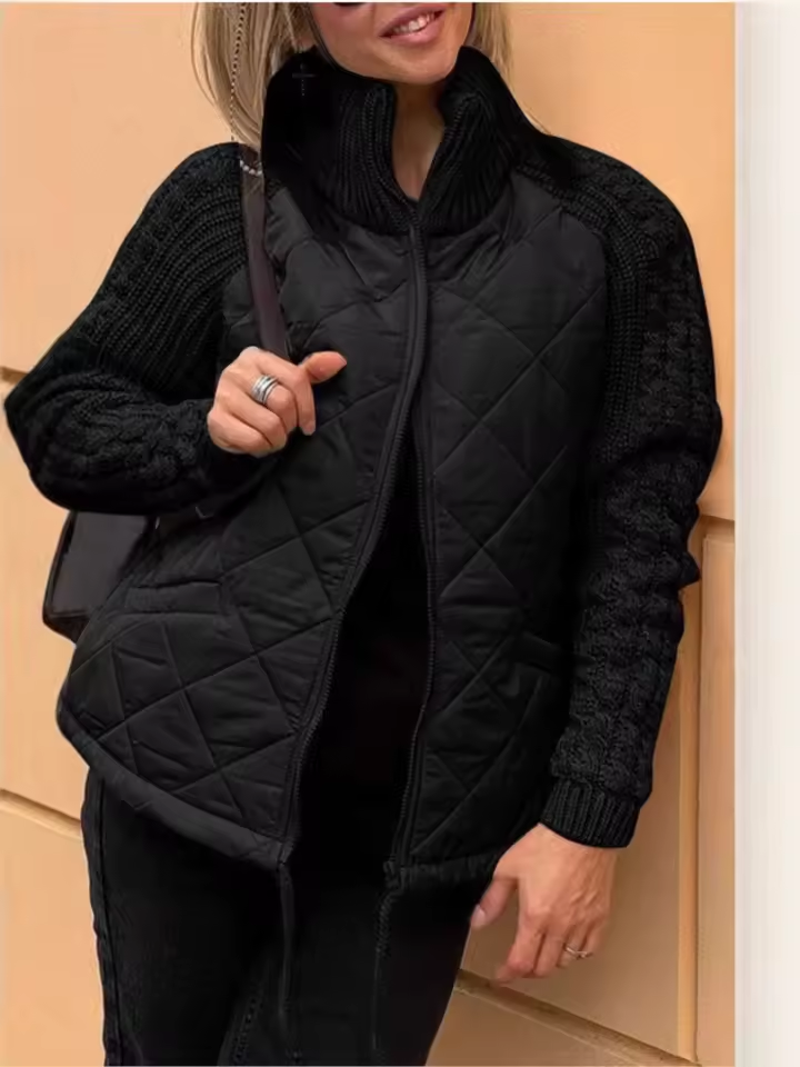 Chaqueta de punto multitextura
