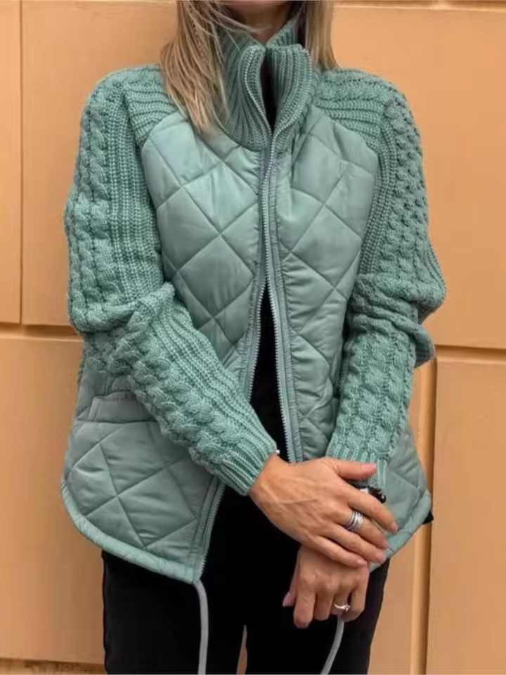 Chaqueta de punto multitextura