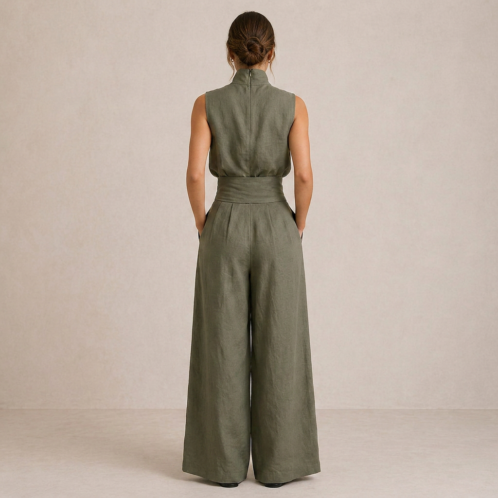 ZIRELLA | Conjunto minimalista con pantalones de pierna ancha