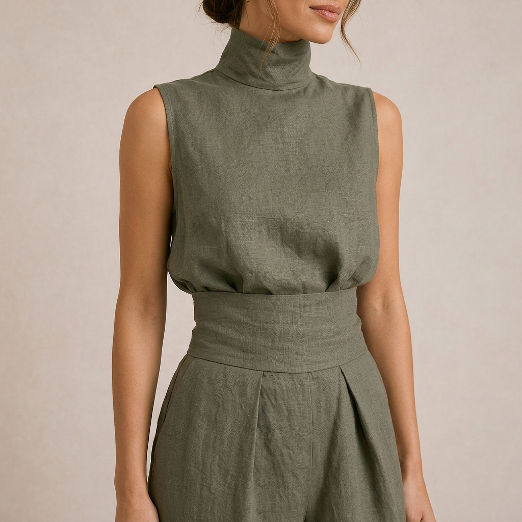 ZIRELLA | Conjunto minimalista con pantalones de pierna ancha