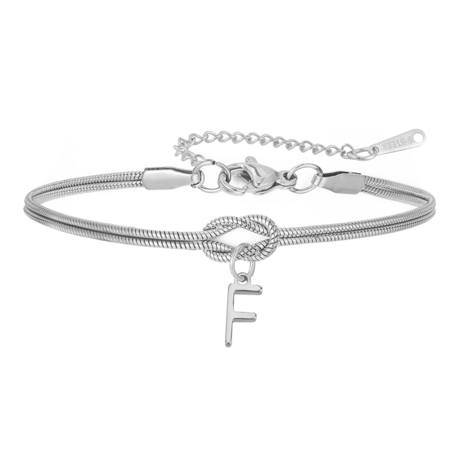 PULSERA NUDO CON INICIAL