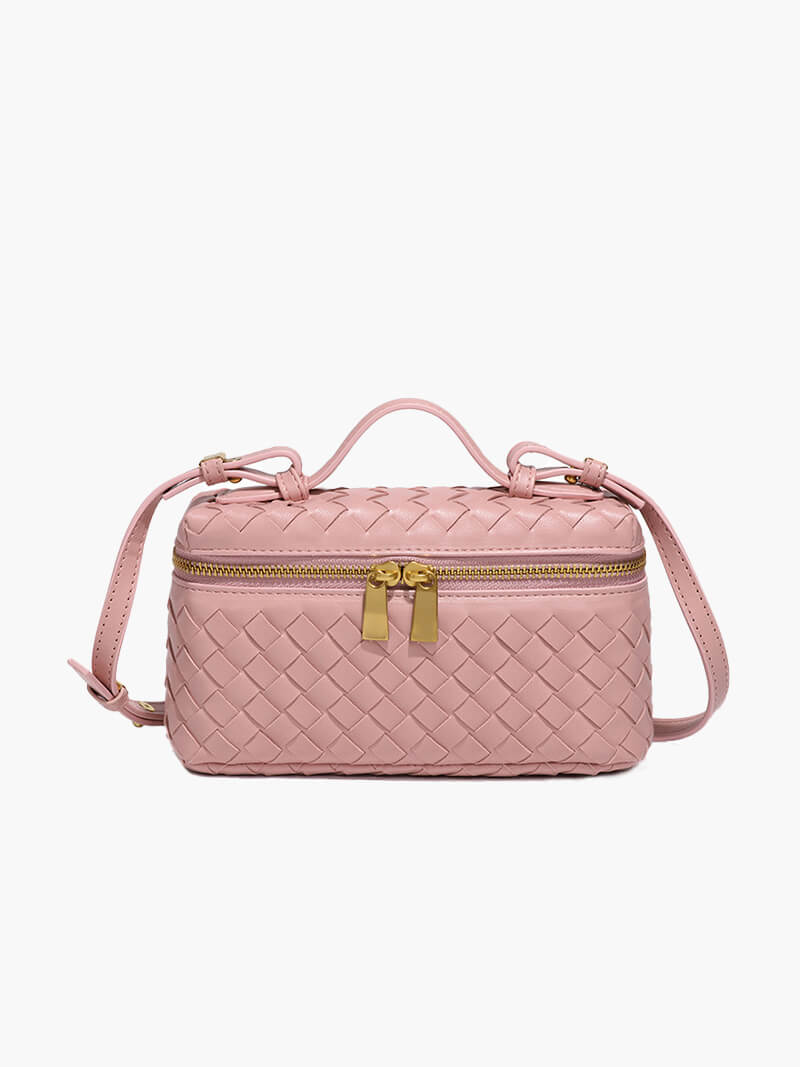 BOLSO BAÚL TRENZADO DOBLE CREMALLERA