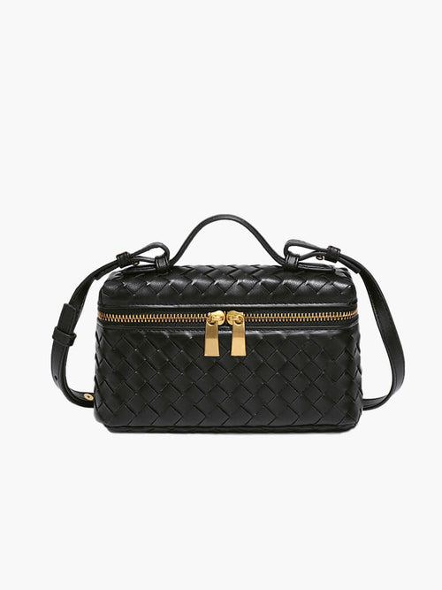 BOLSO BAÚL TRENZADO DOBLE CREMALLERA