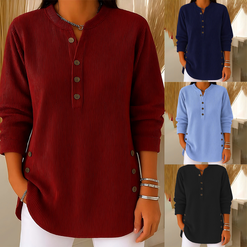 Blusa de pana abotonada