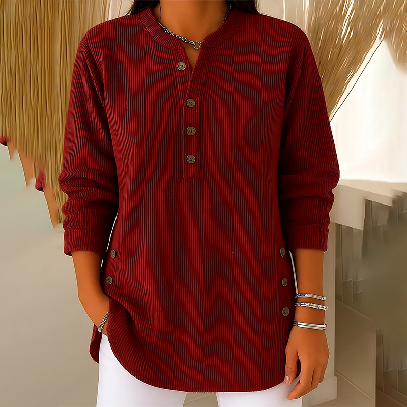 Blusa de pana abotonada