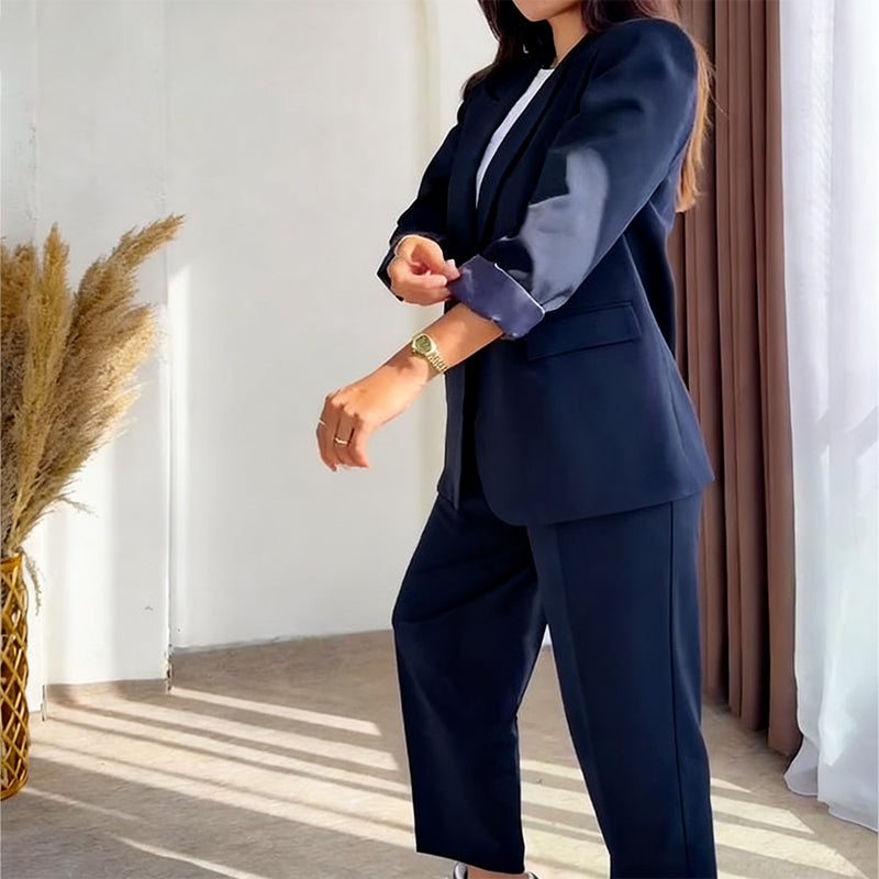 Conjunto clásico de blazer y pantalón