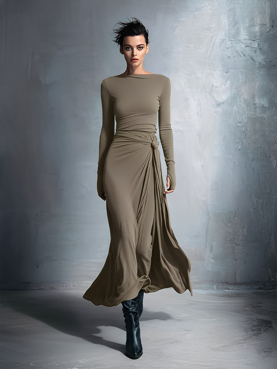 Vestido con nudo envolvente