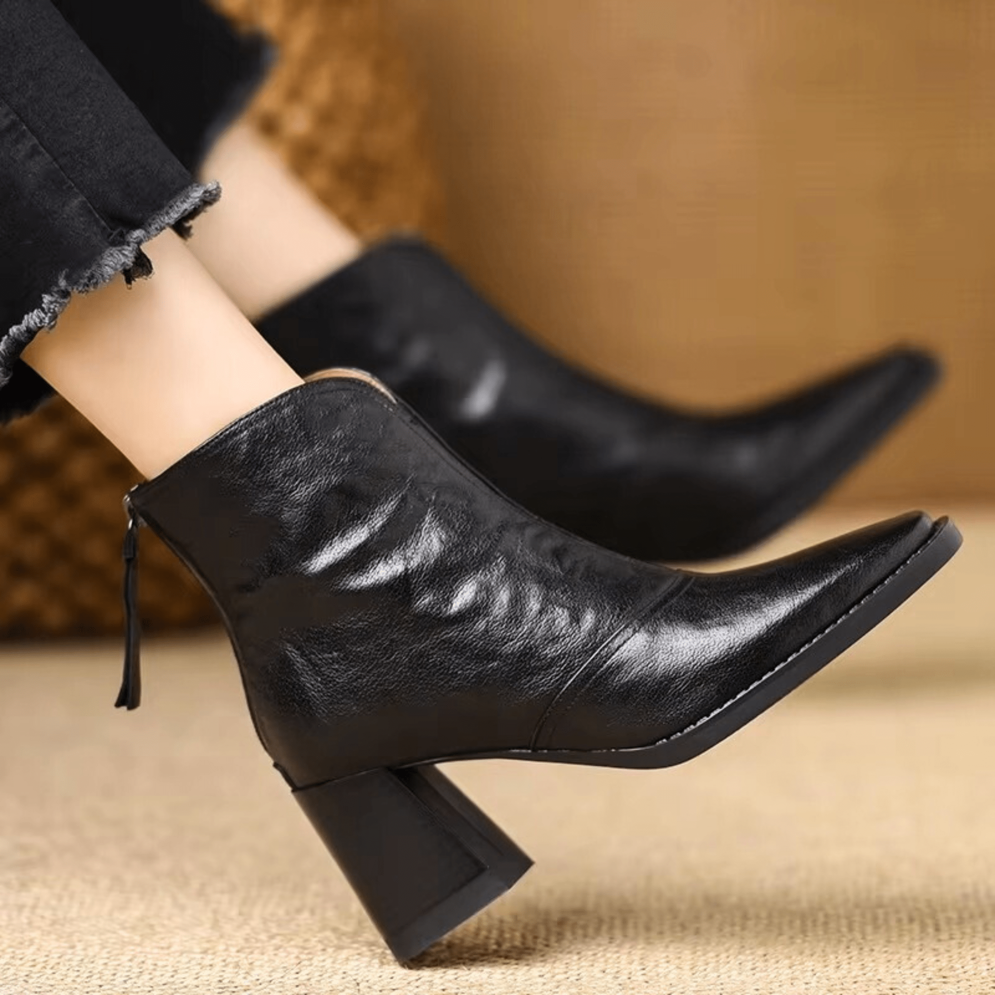 Botines con tacón medio