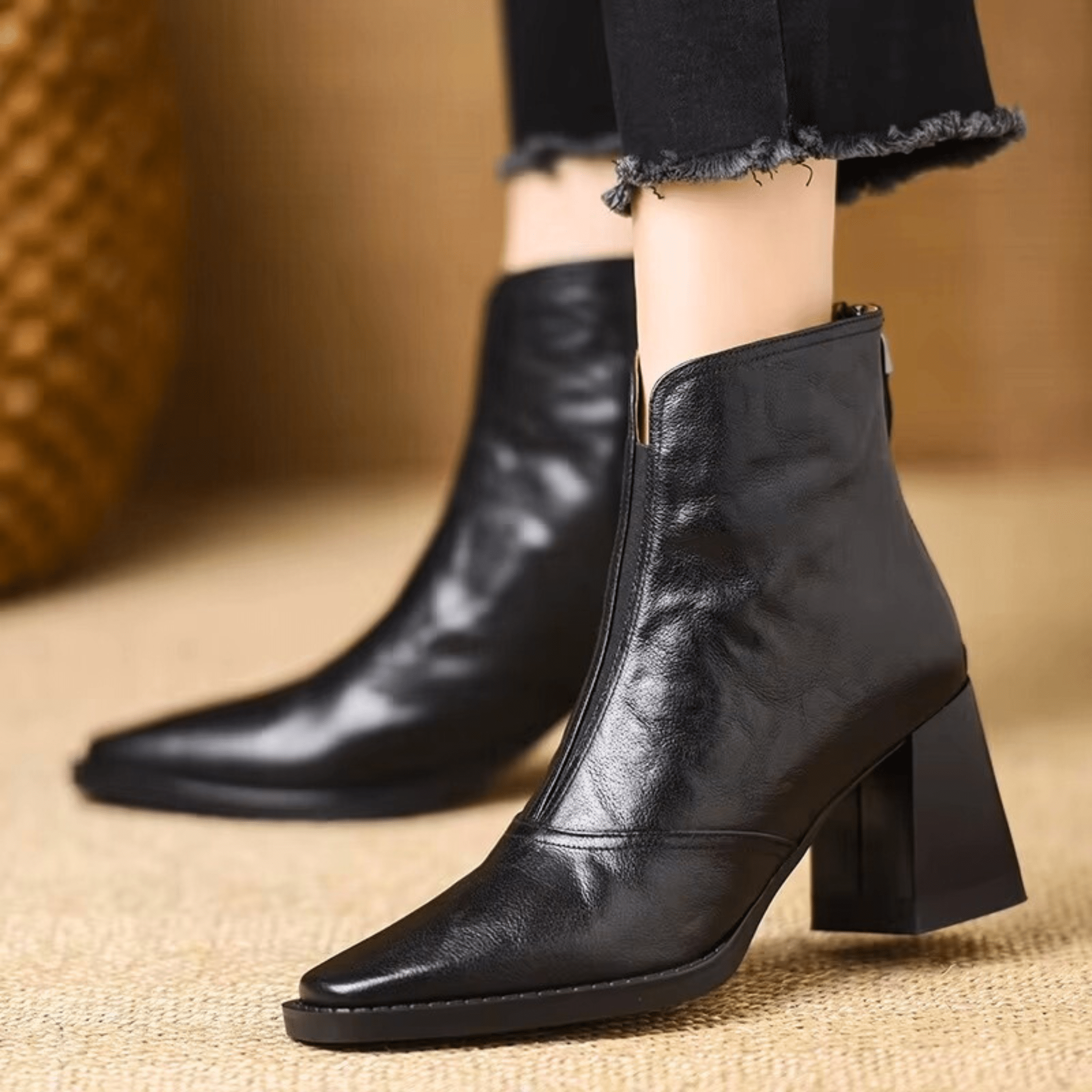 Botines con tacón medio