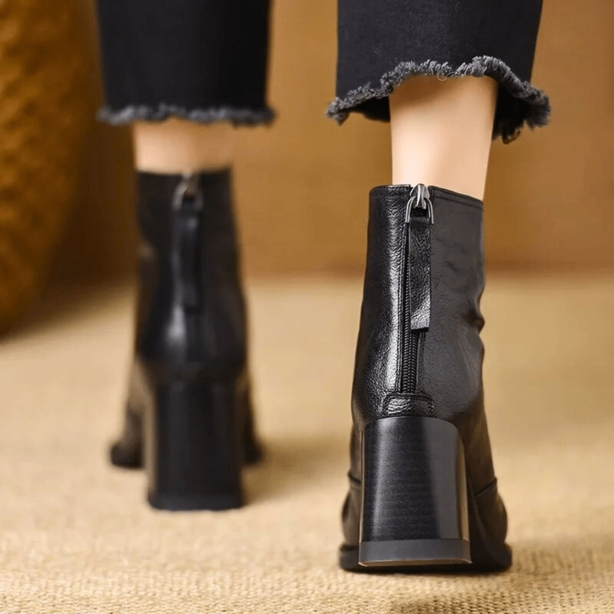 Botines con tacón medio