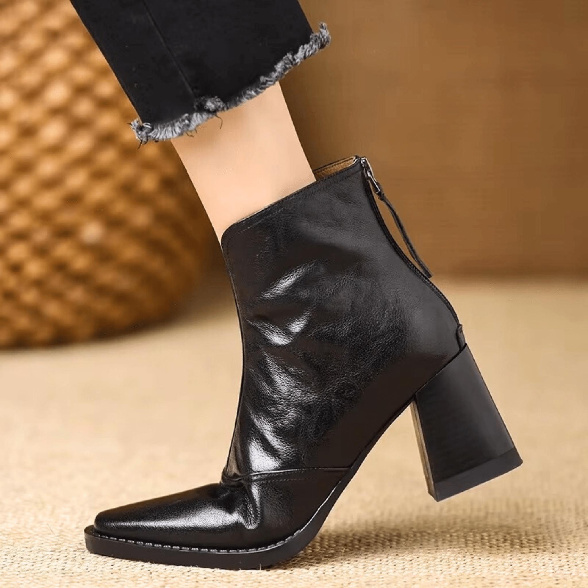 Botines con tacón medio