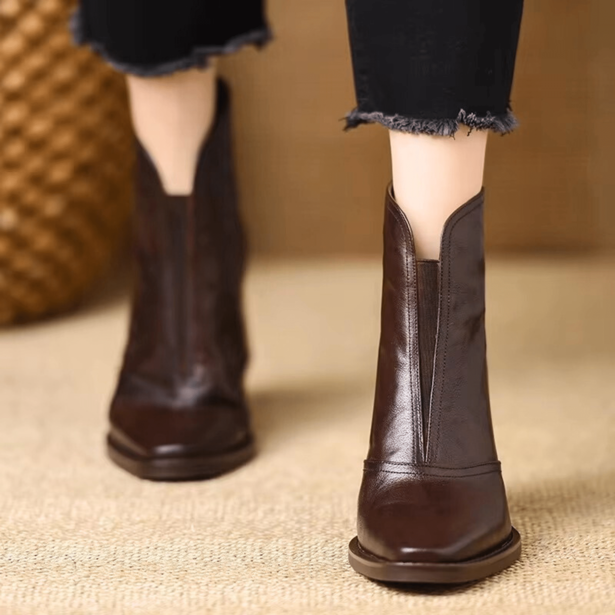 Botines con tacón medio
